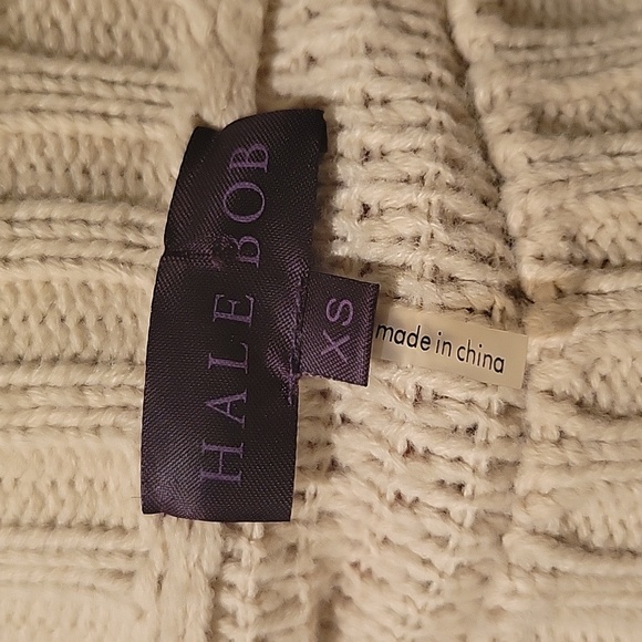 Hale Bob Chunky Knit Mixed Media Sweater SZ XS - Picture 6 of 7